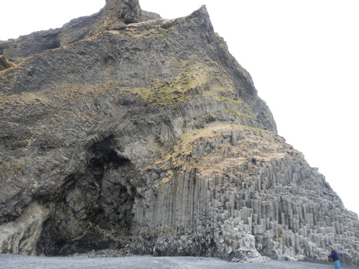 This columnar basalt formation will eventually erode through the middle and become a sea arch.