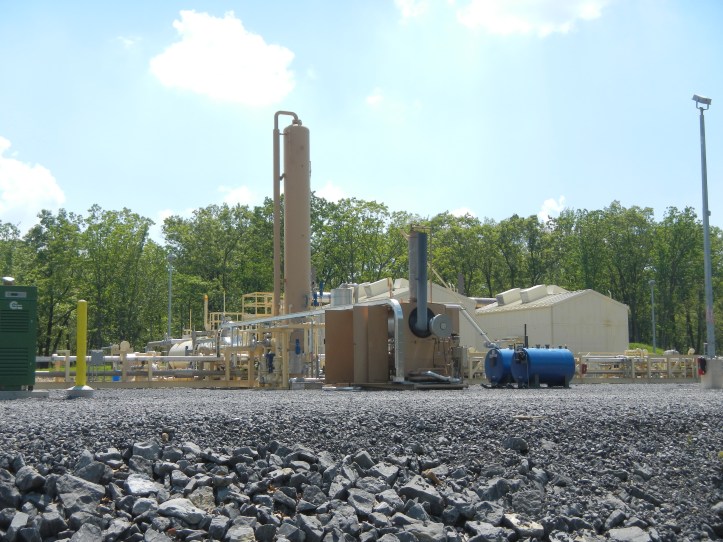 One of the sites where the waste water is treated and reused, or collected and transported away.