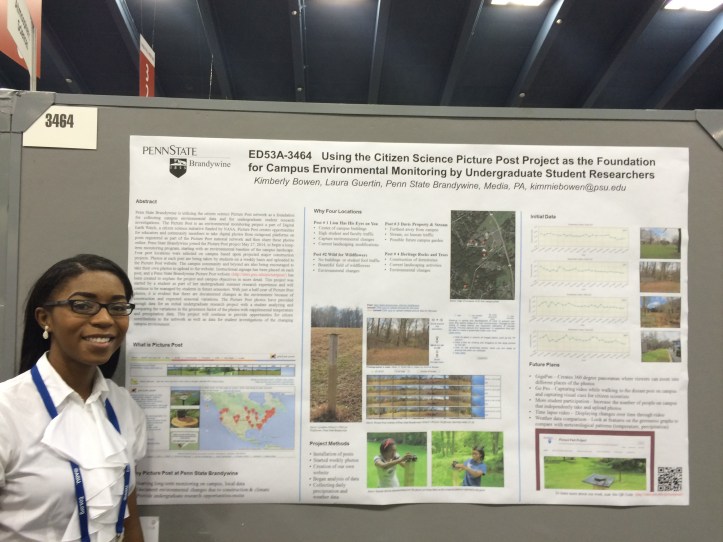 Kimmie Bowen, at her first conference poster (and at an international conference at that!)