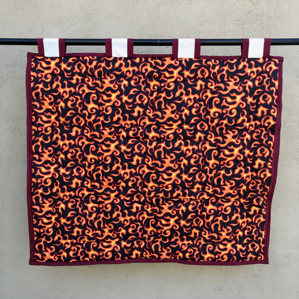 back of quilt - fire/flame pattern