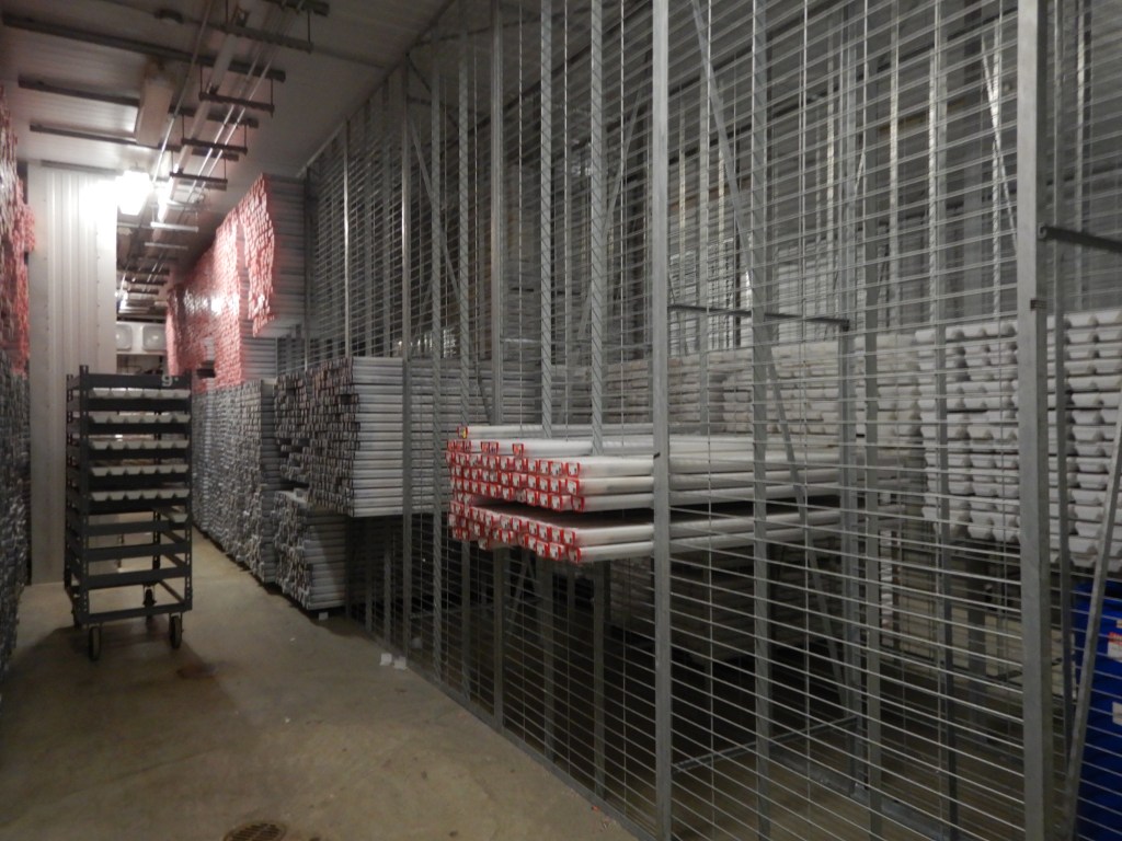 Cores on racks at the Gulf Coast Repository