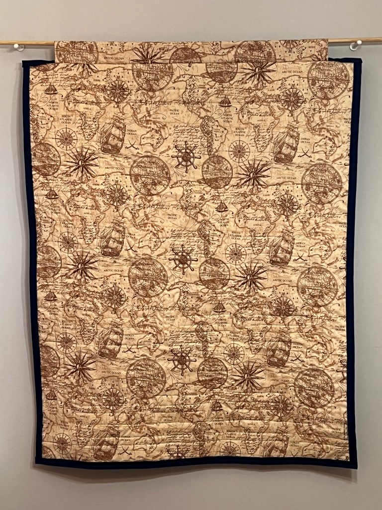 Photo of brown, nautical fabric