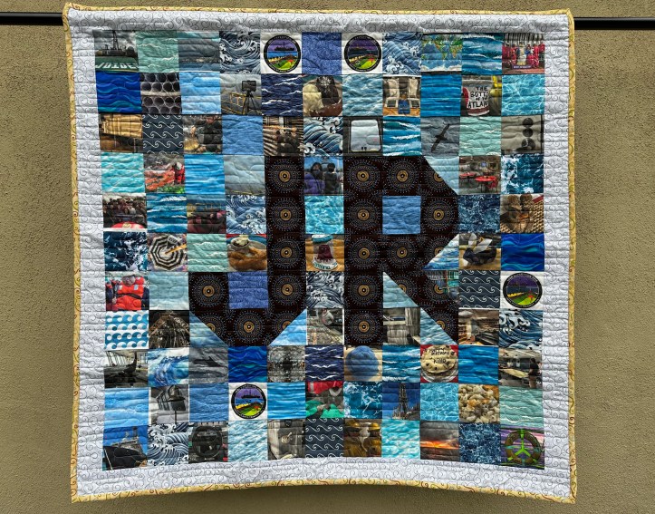 Hanging quilt of I Spy
