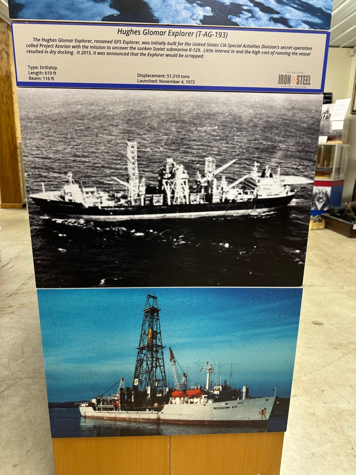 Photo from museum display of two ships